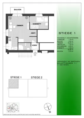 1-Zimmer-Wohnung kaufen in Wien – 33,02 m², € 169.000 – Bild 8 von 8