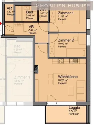 3-Zimmer-Wohnung mieten in Wiener Neustadt – 70,79 m², € 1.065 – Bild 11 von 18