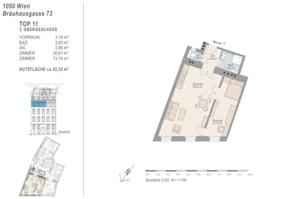 2-Zimmer-Wohnung kaufen in Wien – 52,32 m², € 249.000 – Bild 9 von 9