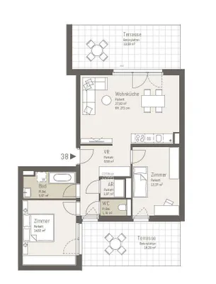 3-Zimmer-Wohnung kaufen in Wien – 74,72 m², € 485.735 – Bild 2 von 22