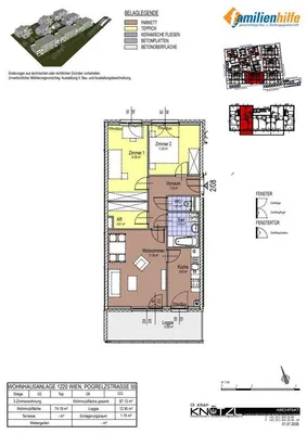 3-Zimmer-Wohnung mieten in Wien – 74,18 m², € 905 – Bild 2 von 2