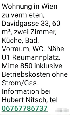 2-Zimmer-Wohnung mieten in Wien – 60 m², € 850 – Bild 10 von 10