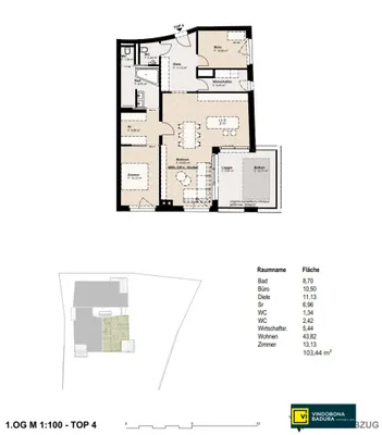 3-Zimmer-Wohnung kaufen in Mödling – 103 m², € 1.199.800 – Bild 8 von 9