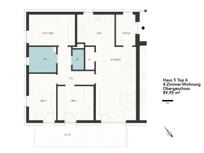 4-Zimmer-Wohnung mieten in Weiz – 89,8 m², € 850 – Bild 2 von 2
