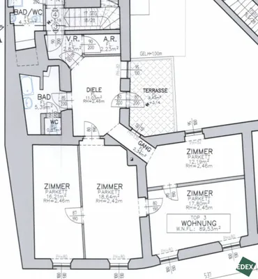 4-Zimmer-Wohnung mieten in Bruck an der Leitha – 89,53 m², € 841 – Bild 2 von 2
