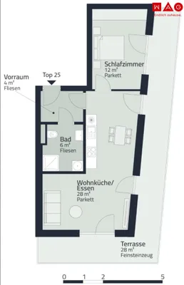 2-Zimmer-Wohnung mieten in Graz – 49,78 m², € 898 – Bild 11 von 11