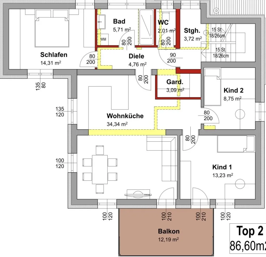 Schöne Wohnung mit Balkon und Garten in Mattsee - Ansicht 3