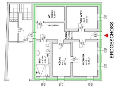 2-Zimmer-Wohnung mieten in Eferding – 81,24 m², € 1.055