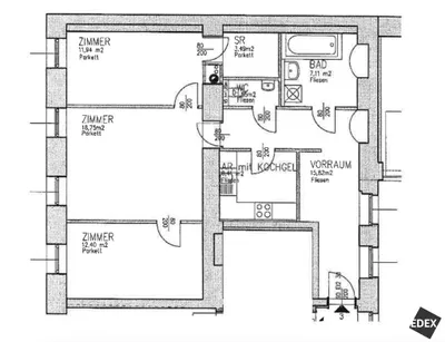 3-Zimmer-Wohnung mieten in Wien – 77 m², € 1.161 – Bild 15 von 15