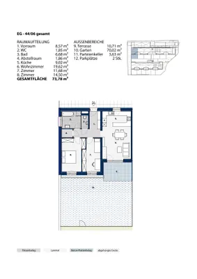 3-Zimmer-Wohnung mieten in Melk – 73,78 m², € 872 – Bild 2 von 2