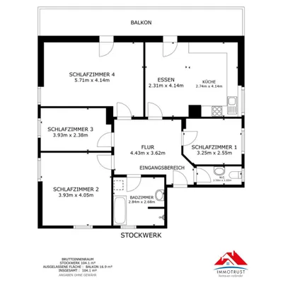5-Zimmer-Wohnung mieten in Klagenfurt Land – 104,1 m², € 1.237 – Bild 15 von 15