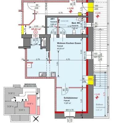 2-Zimmer-Wohnung mieten in Steyr-Land – 66 m², € 620