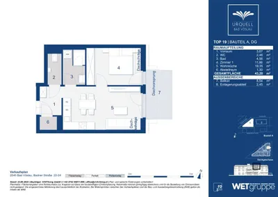 2-Zimmer-Wohnung kaufen in Baden – 43,26 m², € 244.000 – Bild 5 von 5