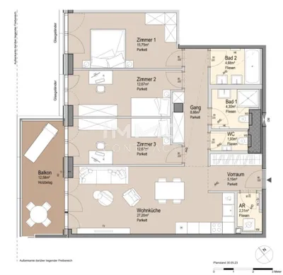 4-Zimmer-Wohnung kaufen in Wien – 95,31 m², € 1.106.300 – Bild 10 von 10