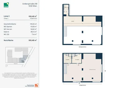 2-Zimmer-Gewerbeimmobilie mieten in Wien – 194 m², € 2.160 – Bild 2 von 12