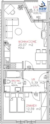 2-Zimmer-Wohnung mieten in Wien – 47,16 m², € 875 – Bild 12 von 12