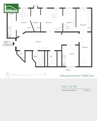6-Zimmer-Wohnung mieten in Graz – 179,69 m², € 2.275 – Bild 17 von 17