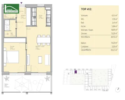 2-Zimmer-Wohnung mieten in Graz – 49,76 m², € 799 – Bild 16 von 16