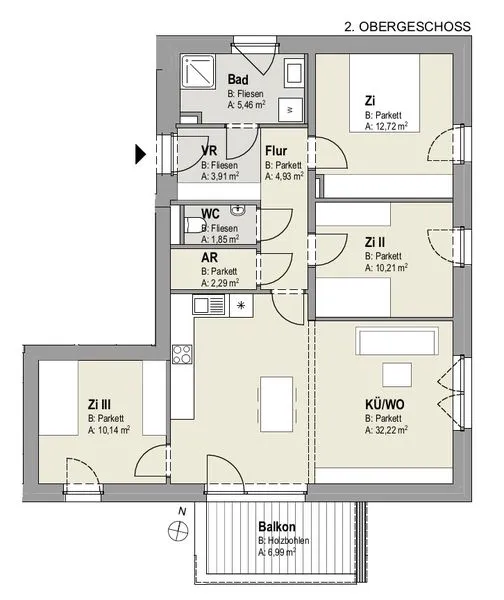 NEUBAU: 4-Zimmer-Wohnung in Kindberg - Ansicht 2