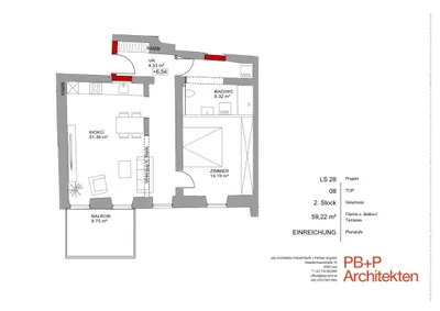 2-Zimmer-Wohnung kaufen in Braunau am Inn – 59,22 m², € 230.998 – Bild 3 von 5