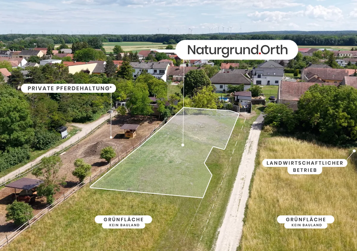 Naturgrund Orth (aufgeschlossen!) - 815 m² Baugrund am Ortsrand, provisionsfrei - Ansicht 3