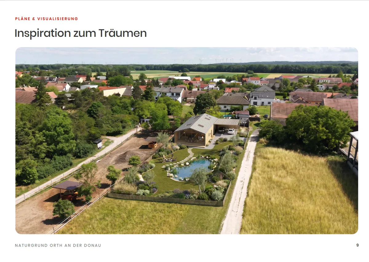 Naturgrund Orth (aufgeschlossen!) - 815 m² Baugrund am Ortsrand, provisionsfrei - Ansicht 2