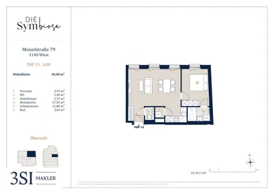 2-Zimmer-Wohnung kaufen in Wien – 48,08 m², € 345.960 – Bild 6 von 6