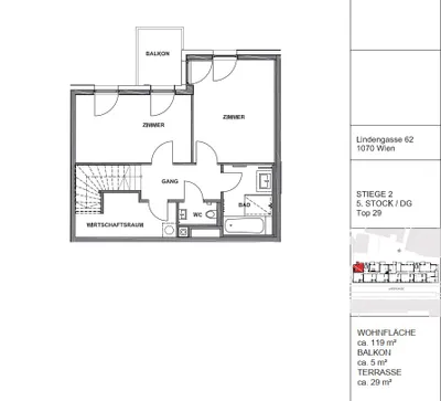 4-Zimmer-Wohnung mieten in Wien – 118,8 m², € 2.995 – Bild 16 von 17