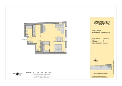 2-Zimmer-Wohnung mieten in Wien – 56 m², € 947 – Bild 12 von 12