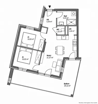 3-Zimmer-Wohnung kaufen in Korneuburg – 54,94 m², € 373.900 – Bild 6 von 7