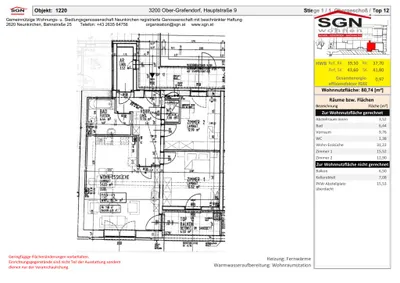 3-Zimmer-Wohnung mieten in Sankt Pölten Land – 80,74 m², € 843 – Bild 4 von 4