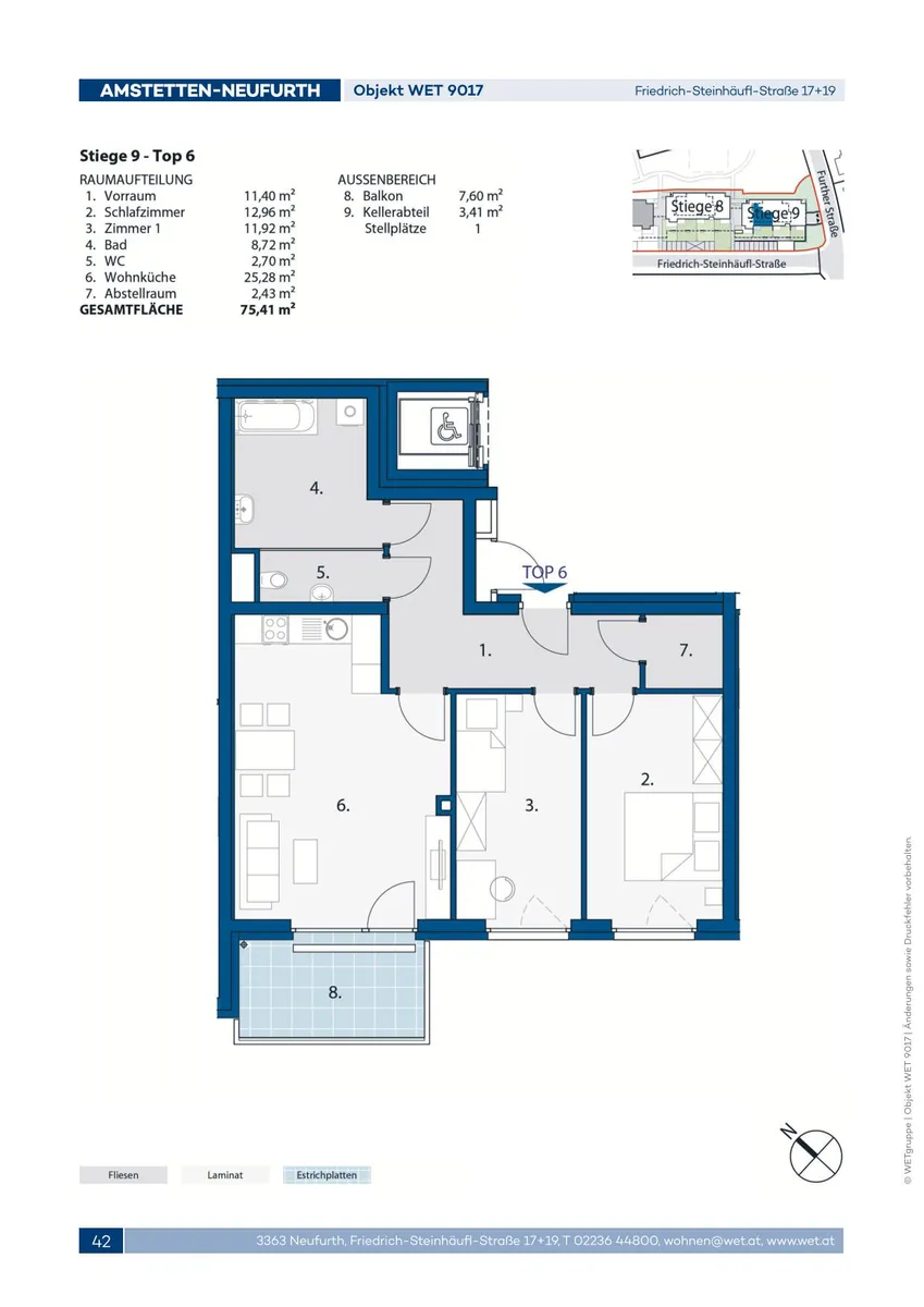 geförderte Wohnung mit Balkon im 1. OG | Miete mit Kaufoption | Fertigstellung 3. Quartal 2027 - Widok 2