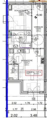 2-Zimmer-Wohnung mieten in Amstetten – 55,2 m², € 682 – Bild 2 von 9
