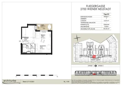 1-Zimmer-Wohnung mieten in Wiener Neustadt – 39,23 m², € 698 – Bild 20 von 20
