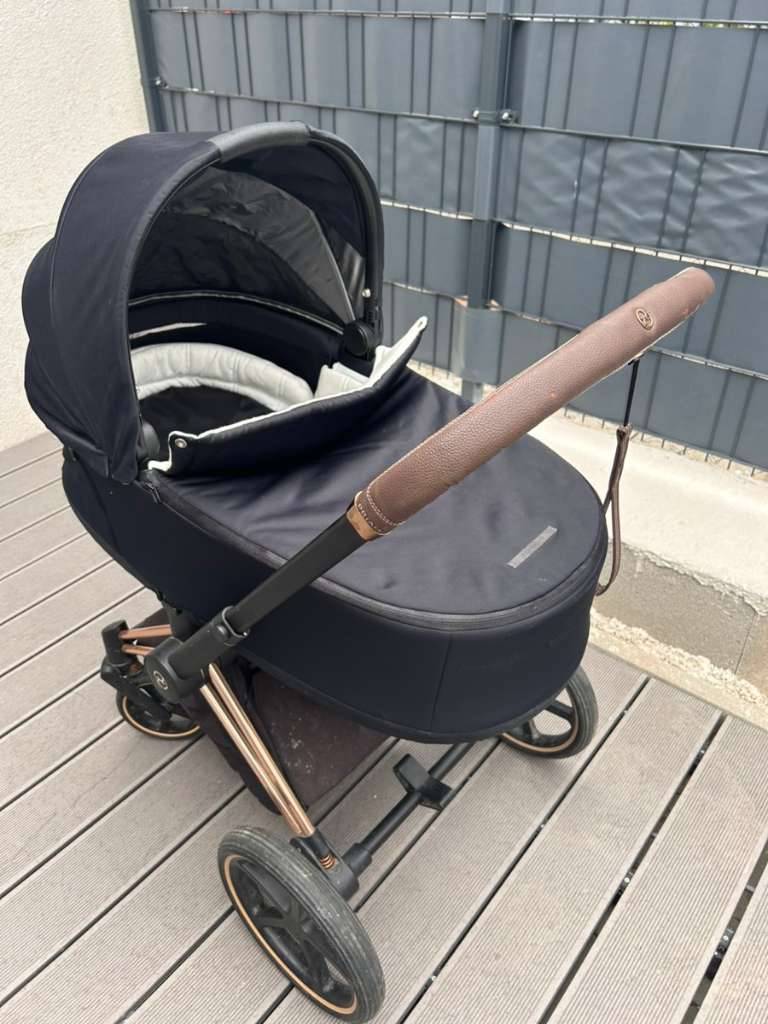 Cybex Kinderwagen Set Kinderwagen CYBEX PRIAM ROSE GOLD PREMIUM BLACK lux,   300,- (1220 Wien) - willhaben