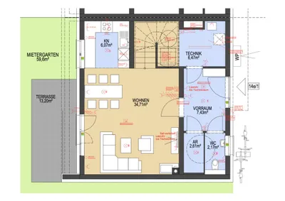 5-Zimmer-Haus mieten in Korneuburg – 136,85 m², € 2.550 – Bild 36 von 39