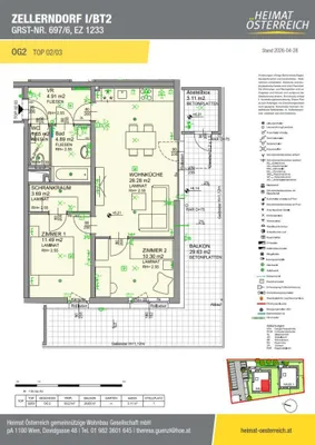 3-Zimmer-Wohnung mieten in Hollabrunn – 63,21 m², € 841 – Bild 3 von 10