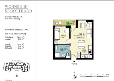 2-Zimmer-Wohnung mieten in Wien – 34,43 m², € 899 – Bild 22 von 22