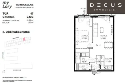 2-Zimmer-Wohnung mieten in Wien – 51,78 m², € 899 – Bild 17 von 17