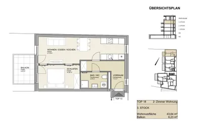 2-Zimmer-Wohnung mieten in Graz – 44 m², € 750 – Bild 8 von 8