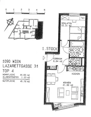 2-Zimmer-Wohnung mieten in Wien – 45,78 m², € 922 – Bild 10 von 11