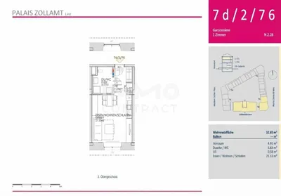 1-Zimmer-Wohnung mieten in Linz – 32,65 m², € 559 – Bild 12 von 12