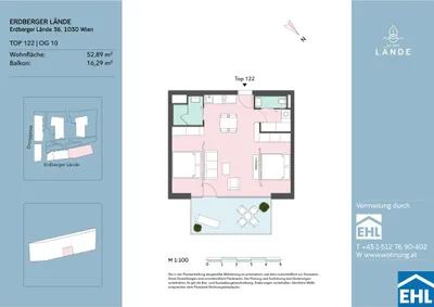 3-Zimmer-Wohnung mieten in Wien – 52,92 m², € 1.385 – Bild 13 von 13