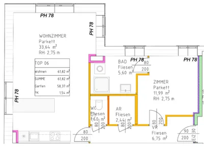 2-Zimmer-Wohnung kaufen in Baden – 61,82 m², € 335.000 – Bild 17 von 17
