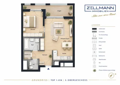 2-Zimmer-Wohnung kaufen in Wien – 52,75 m², € 375.000 – Bild 11 von 11