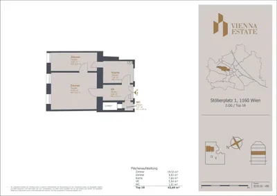 2-Zimmer-Wohnung kaufen in Wien – 43,69 m², € 197.000 – Bild 9 von 9