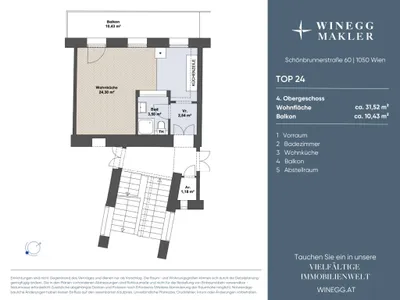 1-Zimmer-Wohnung kaufen in Wien – 31,52 m², € 279.000 – Bild 24 von 24