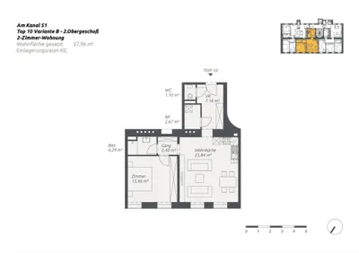 2-Zimmer-Wohnung kaufen in Wien – 57,96 m², € 329.000 – Bild 12 von 13