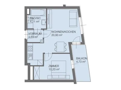2-Zimmer-Wohnung mieten in Wien – 37,63 m², € 849 – Bild 11 von 12