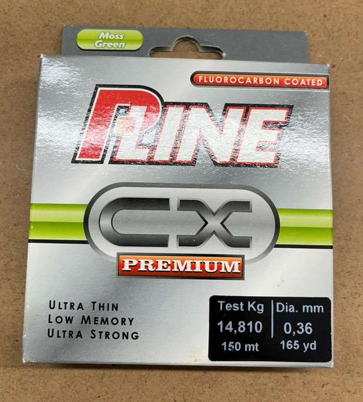 P-LINE CX Premium Fluorocarbon Coated 0,36mm 14,81kg Moss Green